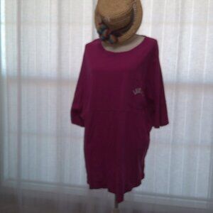 PINK by Victoria Secret 3/4 Sleeve Pink Tunic Shirt XXL